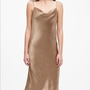 Banana Republic satin midi dress